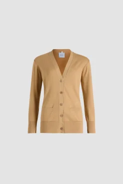 Cardigan aus Baumwolle mit Trompe-l'œil-Kragen aus Popeline