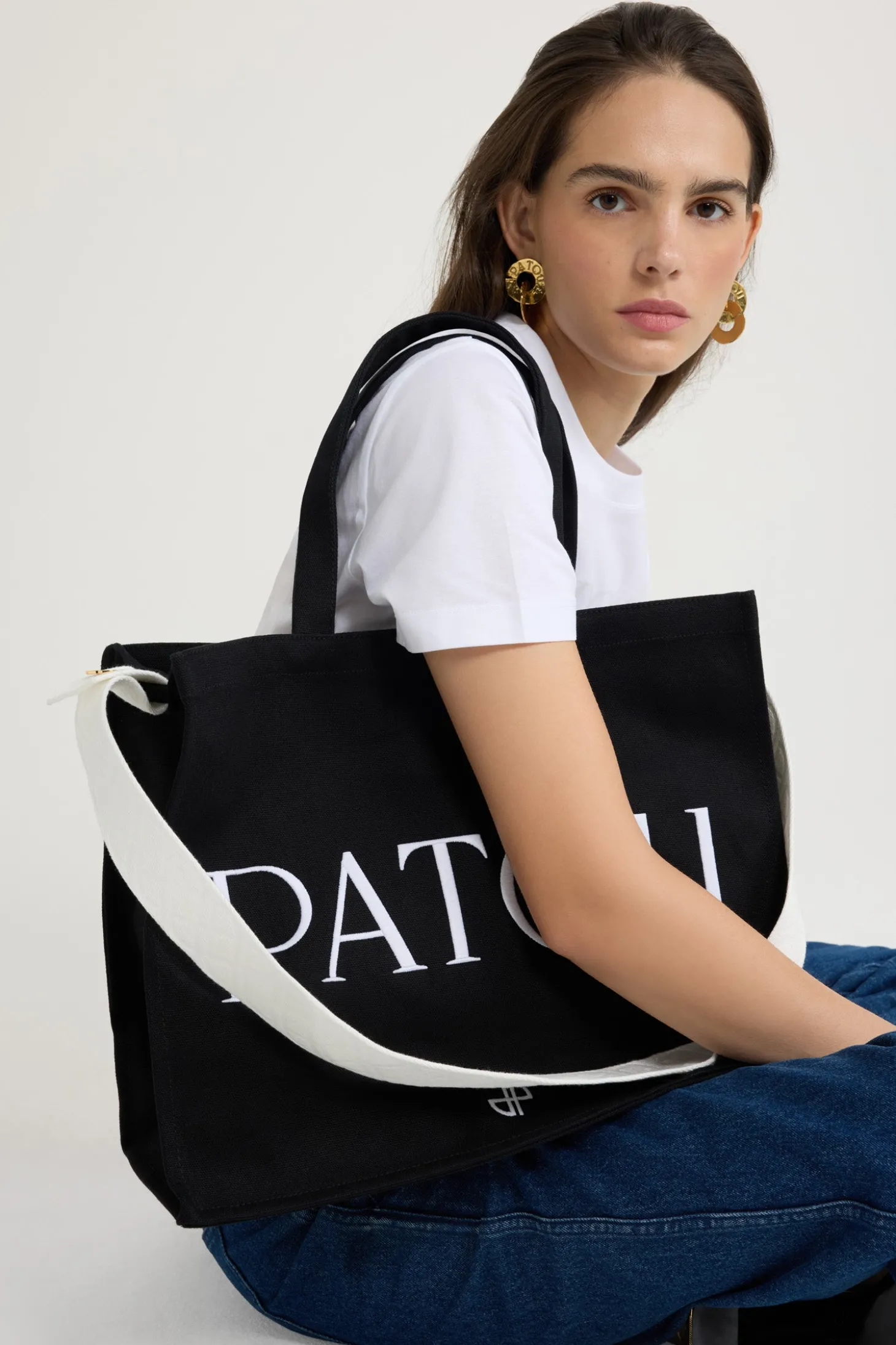 Großer Patou-Shopper aus Baumwollcanvas