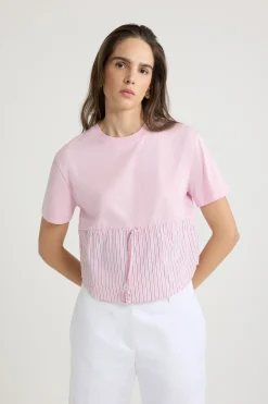 Hybrides T-Shirt aus Bio-Baumwolle