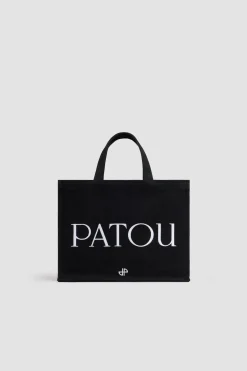 Mittelgroßer Patou Shopper mit Logo aus Baumwollcanvas