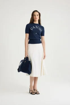 Oberteil aus Jacquard mit Patou Logo aus einer Baumwollmischung