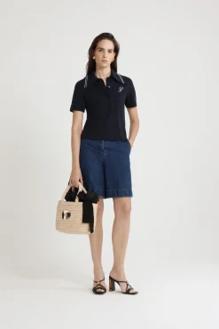 Poloshirt mit aufgesticktem JP-Monogramm aus Bio-Baumwollpiqué