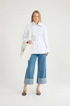 Safari-Parka aus Bio-Baumwollgabardine